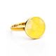 Minimalistic Amber Ring In Gold-Plated Silver The Monaco, Ring Size: 6 / 16.5, image , picture 3