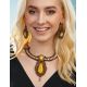 Ornate Braided Necklace With Amber And Glass Beads The india, image , picture 4