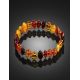 Lightweight Multicolor Amber Stretch Bracelet, image , picture 2