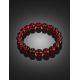 Deep Red Amber Beaded Bracelet, image , picture 2