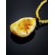 White Amber Pendant Necklace The Rhapsody, image , picture 2