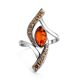 Amber Ring In Sterling Silver With Champagne Crystals The Raphael, Ring Size: 8 / 18, image , picture 5