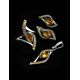 Sterling Silver Amber Ring With Crystals The Raphael, Ring Size: 11 / 20.5, image , picture 5