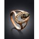 Amber Ring With Green Crystals In Gold The Raphael, Ring Size: 6.5 / 17, image , picture 2