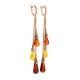 Multicolor Amber Earrings In Gold-Plated Silver The Casablanca, image , picture 3
