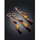 Multicolor Amber Earrings In Gold-Plated Silver The Casablanca, image , picture 4