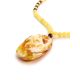 White Amber Pendant Necklace The Rhapsody, image , picture 4