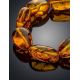 Cognac Amber Beaded Necklace, image , picture 2