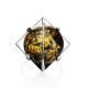 One Size Amber Ring In Sterling Silver The Saturn, Ring Size: Adjustable, image , picture 4