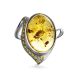 Cocktail Amber Ring In Sterling Silver With Crystals The Raphael, Ring Size: 9.5 / 19.5, image , picture 5