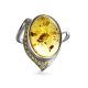 Cocktail Amber Ring In Sterling Silver With Crystals The Raphael, Ring Size: 12 / 21.5, image , picture 5