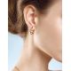 Honey Amber Earrings In Gold-Plated Silver The Leia, image , picture 2