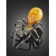 Gold Plated Brooch With Honey Amber The Spider, image , picture 2