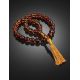 Muslim 33 Cognac Amber Prayer Beads, image , picture 2