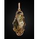 Handcrafted Amber Pendant In Gold-Plated Silver The Rialto, image , picture 2