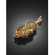 Handcrafted Amber Pendant In Gold-Plated Silver The Rialto, image , picture 3