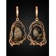 Handcrafted Amber Earrings In Gold-Plated Silver The Rialto, image , picture 3
