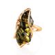 Handcrafted Amber Ring In Gold-Plated Silver The Rialto, Ring Size: Adjustable, image , picture 3