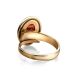 Adjustable Amber Ring In Gold Plated Silver The Goji, Ring Size: Adjustable, image , picture 4