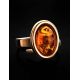 Adjustable Amber Ring In Gold Plated Silver The Goji, Ring Size: Adjustable, image , picture 2