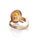 Adjustable Amber Ring In Gold Plated Silver The Goji, Ring Size: Adjustable, image , picture 4