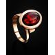 Adjustable Amber Ring In Gold Plated Silver The Goji, Ring Size: Adjustable, image , picture 2