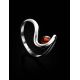 Sterling Silver Ring With Cognac Amber The Leia, Ring Size: 6.5 / 17, image , picture 2