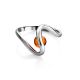 Sterling Silver Ring With Cognac Amber The Leia, Ring Size: 6.5 / 17, image , picture 3