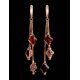 Chain Amber Earrings In Gold-Plated Silver The Casablanca, image , picture 2