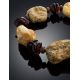 Multicolor Raw Amber Beaded Necklace With Brass The Indonesia, image , picture 2