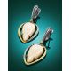 Drop Gold-Plated Earrings With Natural Mammoth Tusk The Era, image , picture 2
