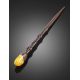 Wooden Hair Stick With Amber, image , picture 2