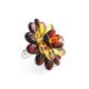 Adjustable Amber Ring The Chrysanthemum, Ring Size: Adjustable, image , picture 3