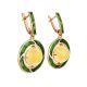 Amber and Green Enamel Earrings In Gold-Plated Silver The Empire, image , picture 4