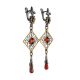 Gold-Plated Dangles With Multicolor Amber The Arabesque, image , picture 3