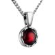 Sterling Silver Necklace With Cherry Amber, Length: 50, image , picture 4