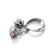 Dangle Amber Ring In Sterling Silver The Geneva, Ring Size: 10 / 20, image , picture 5
