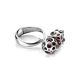 Dangle Amber Ring In Sterling Silver The Geneva, Ring Size: 8.5 / 18.5, image , picture 3