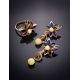 Gold-Plated Dangles With Amber And Enamel The Verona, image , picture 5