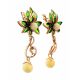Bold Gold-Plated Dangles With Amber And Enamel The Verona, image , picture 3