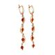 Cherry Amber Dangle Earrings In Gold-Plated Silver The Siesta, image , picture 3