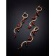 Cherry Amber Dangle Earrings In Gold-Plated Silver The Siesta, image , picture 4