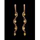 Honey Amber Dangle Earrings In Gold-Plated Silver The Siesta, image , picture 2
