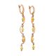 Honey Amber Dangle Earrings In Gold-Plated Silver The Siesta, image , picture 4