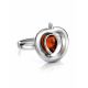 Sweet Cognac Amber Apple Ring In Sterling Silver The Confiture​, Ring Size: 10 / 20, image , picture 4
