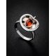 Sweet Cognac Amber Apple Ring In Sterling Silver The Confiture​, Ring Size: 7 / 17.5, image , picture 2