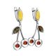 Multicolor Amber Cherry Earrings In Sterling Silver The Confiture, image , picture 4