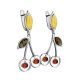 Multicolor Amber Cherry Earrings In Sterling Silver The Confiture, image , picture 4