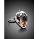 Sweet Cognac Amber Strawberry​ Ring In Sterling Silver The Confiture, Ring Size: 8.5 / 18.5, image , picture 2