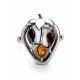 Sweet Cognac Amber Strawberry​ Ring In Sterling Silver The Confiture, Ring Size: 5.5 / 16, image , picture 3